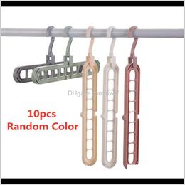 Hangers Clothing Racks Housekeeping Organisation & Garden Drop Delivery 2021 10Pcs Magic Multi-Port Support Circle Hanger Clothes Drying Rack