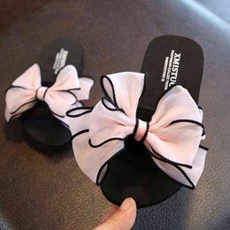 Summer new non-slip children's flip-flops girls fashion beach shoes pinch sandals female flowers slippers women wear Y220307