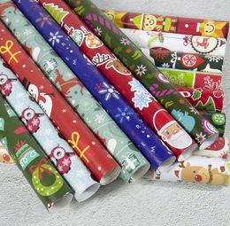 Christmas Wrapping Gift Wrap Paper Xmas Decoration Gifts Box DIY Package Papers Cartoon Santa Claus Snowman Deer Present Wrapping-Paper SN3290