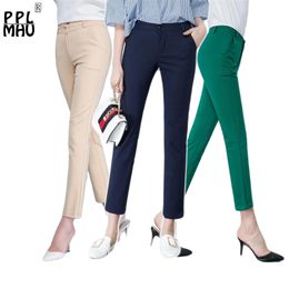 Women's Casual Candy Pencil Pants arrival 95% Cotton Elastic Slim Skinny Femal Stretch Trousers 210915