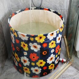 Bathing Tubs & Seats Household Bath Barrel Plastic Body Removable Family Adult Folding