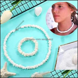 choker Necklaces & Pendants Natural Summer Beach Sea Shell Choker Necklace Simple Bohemian Seashell Jewellery For Women Chokers Drop Delivery 2021 8Z