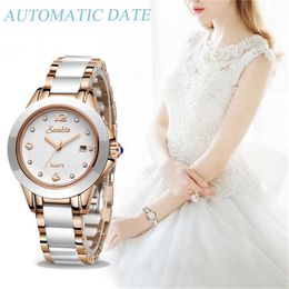 Top Luxury Brand Women's Rose Gold Watches SUNKTA Ladies Ultra-thin Clock Fashion Boutique Girl Watch Senhoras Assistir 210616