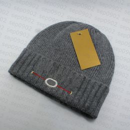 Warm Knit Beanies Hats Autumn Winter Thicken Hat Men Women Hip Hop Style Luxury Letter Embroidery Caps