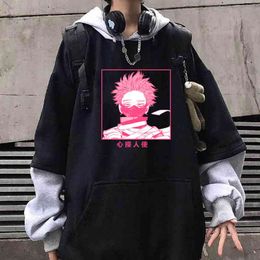 My Hero Academia Shinso Hitoshi Hoodies Graphic Streetwear Anime Unisex Korean Style Sweatshirts H1227