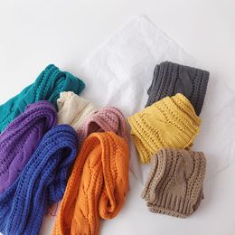 Autumn Winter Kids Boys Girls Knitted Scarf Soft Warm Neckerchief For Baby Children Neck Scarves 9 Colours
