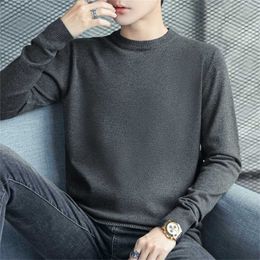 Personalized men sweater regular long sleeve round neck customize advertising A798 blue wine red 211018