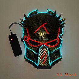 Costume Accessories Glowing Party Decorative LED Luminous Mask Costumes Prop Cosplay Mask For Festival Dance DJ Club Decor