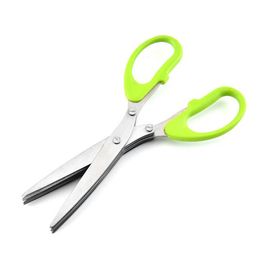 20pcs Stainless Steel 5 Layers Kitchen Scissor Cooking Tools Accessories Knives Sushi Shredded Scallion Onion Cut Herb 5-Layer Spices Scissors