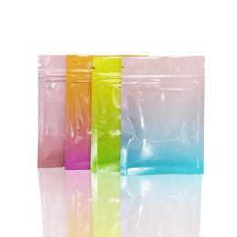 Multiple Colour 200pcs/lot Top Zipper Ziplock Coffee Tea Powder Vacuum Food Storage Heat Sealable Aluminium Foil Packing Bags Wrapping Bag