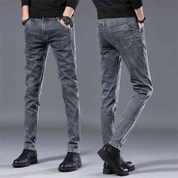 spring autumn men Jeans Black Classic Fashion Designer Denim Skinny men's casual High Quality Slim Fit Trousers 210716