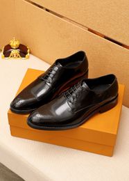 Men Dress Shoes Formal Business Work Genuine Leather Pointed Toe Handmade Flats Men's Brand Designer Oxfords Size 38-45
