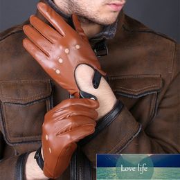 Men's Genuine Leather Gloves Driving Unlined 100% Deerskin Half Finger Gloves Fingerless Gym Fitness Gloves Factory price expert design Quality Latest Style