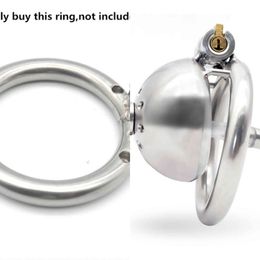 NXY Cockrings Male Chastity Device Belt Super Small Short Cage Lock Metal Stainless Steel Ring Sex Toys Erotic Adult For Men Gay 1123