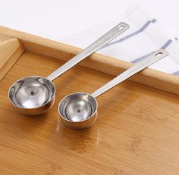 Kitchen Tools Coffee Scoop Measuring Spoon Stainless Steel 304 Spoons Scale 15ml 30ml Gadget Mesaure Tool SN5526