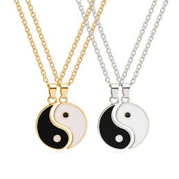 Tai Chi Paired Pendant Couple Necklaces For Women Men good Friends Trendy Yin Yang Pendant Necklace Fashion Jewellery Gifts