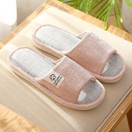 2024 Women's high quality four-season slippers, deodorant and sweat absorption, pure cotton, linen, cloth art, simple, thick soled home shoes 36-41
