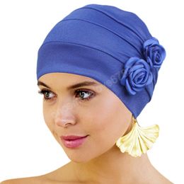Fashion Turban Hats for Women Floral Decro Headwear Beanie Hair Loss Cancer Chemo Cap Bandana Muslim Head Cover Cap