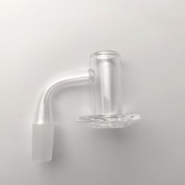 OD 20mm Bevelled Edge Smoking Accessories 90/45 Degree Bender Quartz Banger 10mm 14mm Male Joint Water Pipe Cyclone Bottom