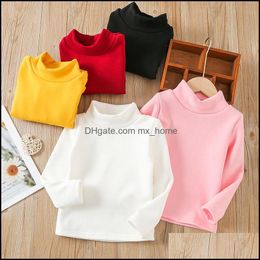 Plover Sweaters Baby & Kids Clothing Baby, Maternity Girls Solid Color Children Turtleneck Base Shirt Tops Spring Autumn Winter Fashion Bout