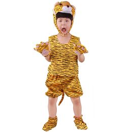 Mascot doll costume Halloween Costumes Short Sleeve Animals Jumpsuit with Headwear Cartoon Charactor Costume Party Performance for Kids