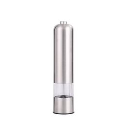 2021 new Stainless Steel Electric Pepper Mill Grinder Pepper Salt Shaker Container 1 set