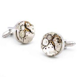 316 Stainless Steel Movement Cuff Link Mechanical Watch Core Modelling Men's Gift Jewellery