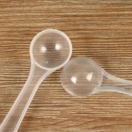 1g/2ml Clear Plastic Measuring Spoon for Coffee Milk Protein Powder Kitchen Scoop DH6874
