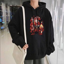 Harajuku Anime Kakegurui Meari Saotome / Yomoduki Runa Hoodies engraçado de doce menina moda rua unisex manga longa camisolas y0804