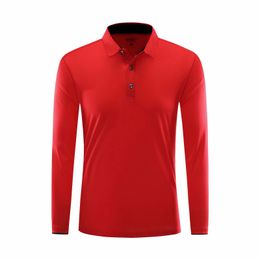 red Long Sleeve Running Jerseys Sport Polo Fitness T shirt Gym Sportswear Fit Quick dry tennis golf Workout Top