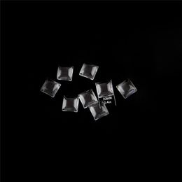 clear glass cabochons UK - Chandelier Crystal 100pcs 10mm Square Magnifying Clear Glass Cabochon For Pendant Tray Setting DIY Jewelry Po Top