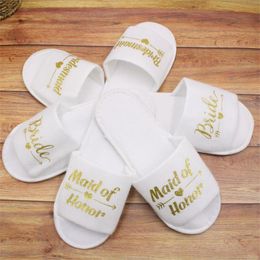 Party Decoration Disposable Soft Slippers Wedding Team Bridesmaids Hen Bachelor Bride Shower Gift -7