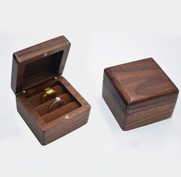 Jewellery Box Creative Wooden Ring Earring Pendant Storage Black Walnut Case Solid Wood Boxes sea ship