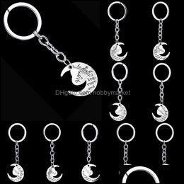 Key Rings Jewellery Moon Heart For Mom Dad Sister Brother Son S Chains Zinc Alloy Keyring Drop Delivery 2021 Bolnq