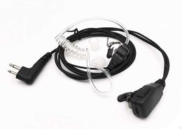 Transparent Acoustic Tube and 2 Pin Earpiece Headset for Motorola Walkie Talkies CP200GP300CLS1110CLS1410