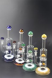 Two-layer Glass Water Bongs Dab Oil Rigs Smoking Pipes Hookah Tobacco 14mm female joint