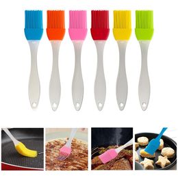 Split Silicone Oil Brush Grill Oil Sweep Tool Barbecue Pastry Brush with Handle Baking BBQ Tools Kitchen Accessories LLD11657