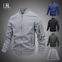Windbreaker Jackets Mens Pilot Bomber Jacket Male 2020 New Fashion Baseball Hip Hop Streetwear Coats Zipper Coat Brand Clothing X0621