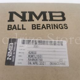 (10 PCS) NMB Miniature ball bearing 626SSM3MTLY551 626S = 626-2RS 626-2RSH 626LLU 6mmX 19mm 6mm