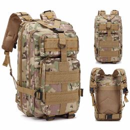 35L Military Tactical Backpack Climbing Hiking Bag Outdoor Trekking Camping Rucksack Molle Pack Men Camo Combat Travel Bag Q0721