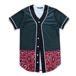 Summer Fashion Men Jersey Red White Yellow Multi 3D Print Short Sleeve Hip Hop Loose Tee Shirts Baseball T Shirt Cosplay Costume 009