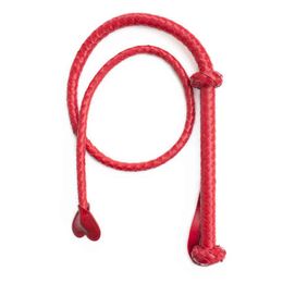 Nxy Sex Adult Toy Candiway 4ft Heart Snake Whip Toys Spanking Paddle Pu Leather Flirt Handle Riding Crop y Products for Couples 1225