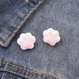 Cat Paw Resin Brooches Cute Cartoon Animal Claw Pins Bades for Denim Clothes Bag Kawaii Jewellery Christmas New Year Gift Kids Friends