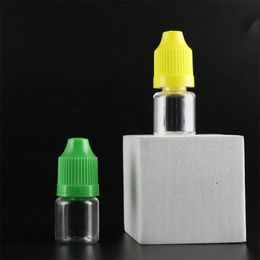 PET Empty Bottle 5ml Plastic Dropper Container with Long and Thin Tips ChildProof Caps