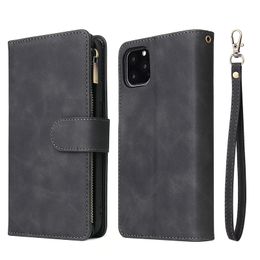 Zipper Wallet Leather Phone Case For 12 11 Pro Max SE Magnetic Cases For iPhone XS Max X XR 6 6S 8 7 Plus