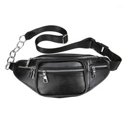 Waist Bags Women Bag Belt Pack PU Leather Chest Vintage Shoulder Small Money Purse LT88