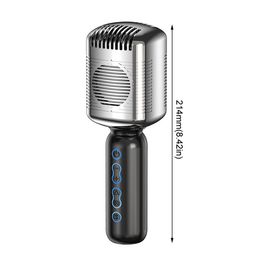 KM600 Wireless Retro Microphone Handheld Karaoke Mic Speaker Music Player Singing Bluetooth-Compatible Microphone Golden With Retail Box New High Quality