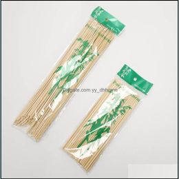 Tooticks Table Decoration & Aessories Kitchen, Dining Bar Home Garden Factory Santi 100Pcs/Pack 8" Natural Bamboo Skewers Wood Picks For Bbq