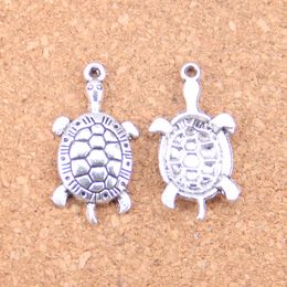 60pcs Antique Silver Bronze Plated tortoise turtle sea Charms Pendant DIY Necklace Bracelet Bangle Findings 30*15mm