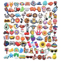 100pcs/bag shoe part accessories clog charms beach animal and sport garden shoe decoration buckle party gift